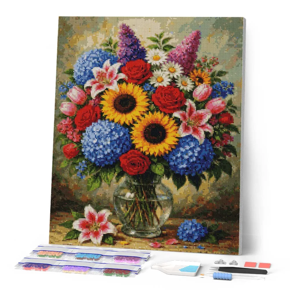 Figured'Art Elegant boeket diamond painting 40x50 cm full drill