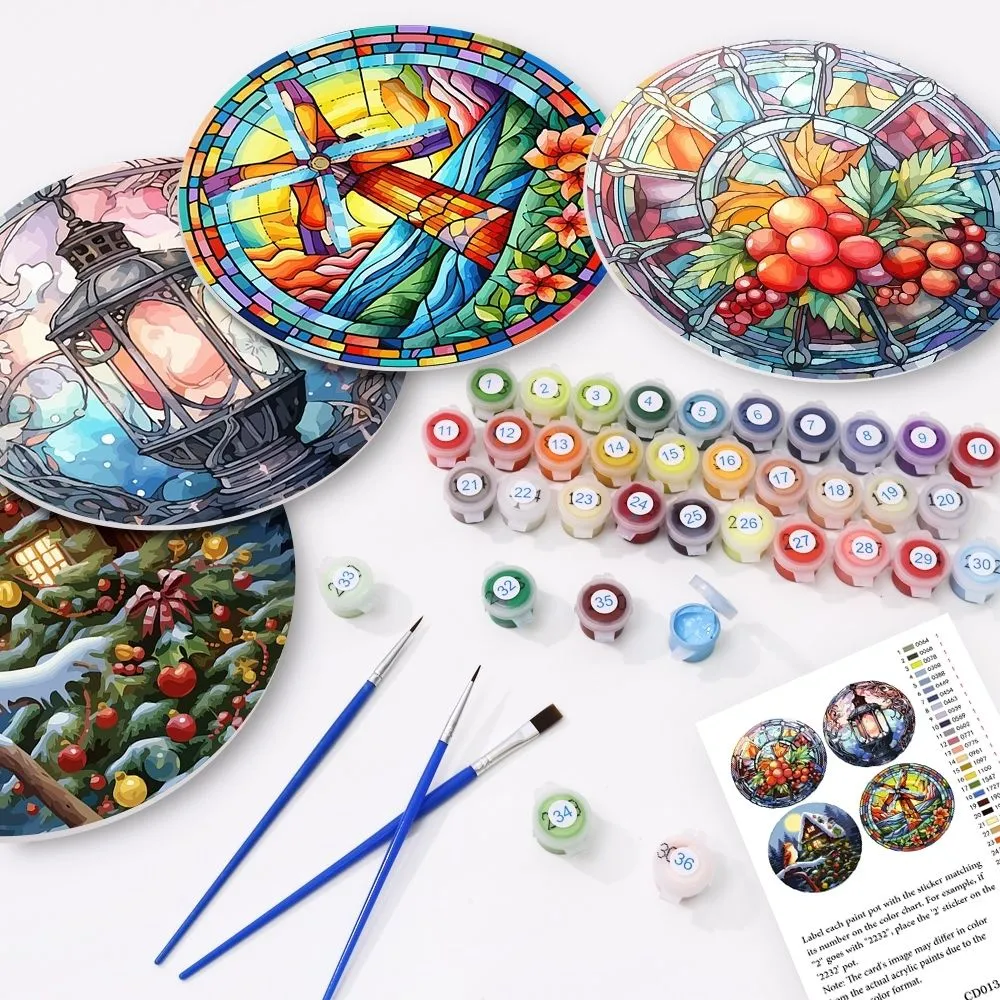 Figured'Art Vakantie en Natuur schilderen op nummer placemats 20 cm