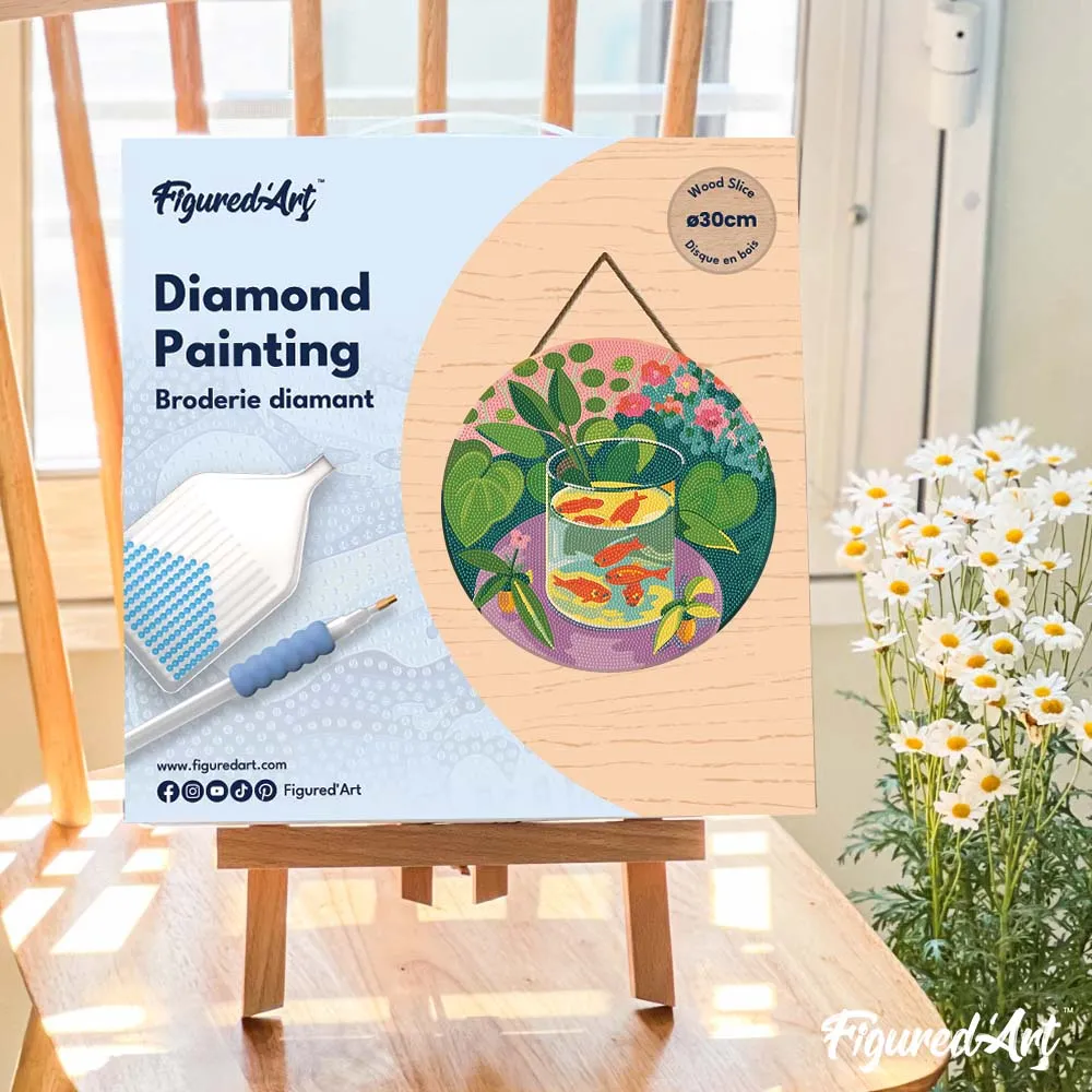 Figured'Art De goudvissen Matisse diamond painting 30 cm rond