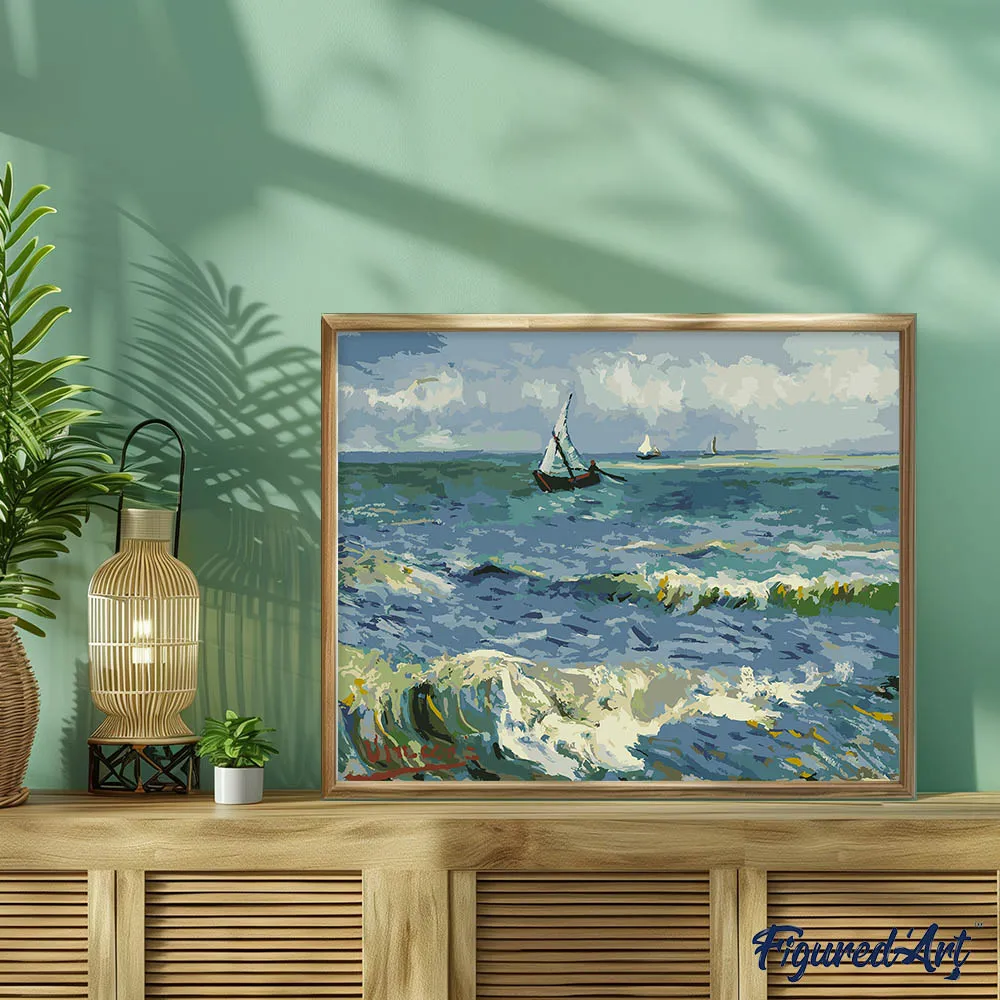 Figured'Art Van Gogh Zeegezicht schilderen op nummer 40x50 cm