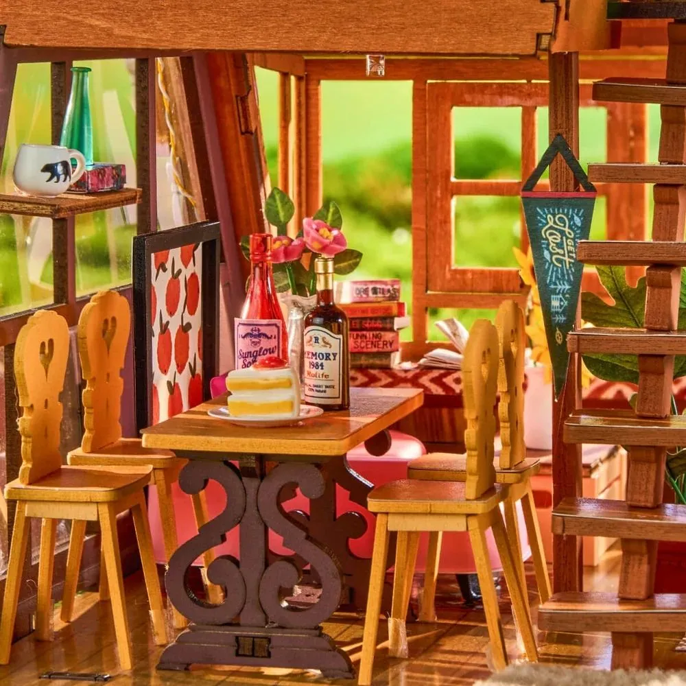 Figured'Art A-frame hut 3D puzzel met led 336 stukjes