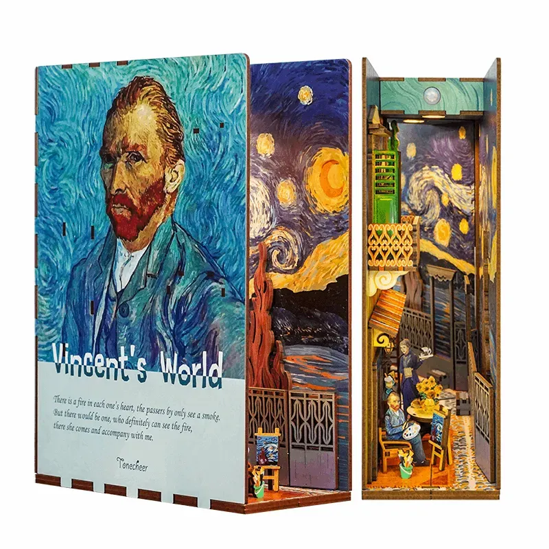 Figured'Art Vincent's Wereld book nook miniatuur 80 stukjes LED
