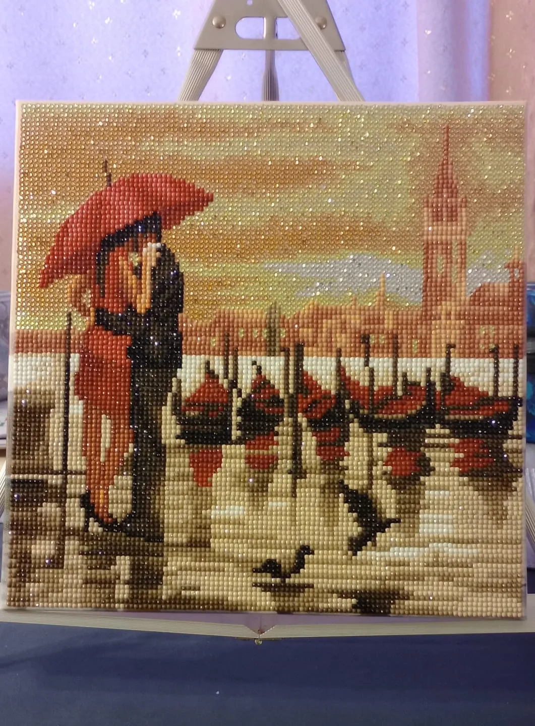 Craft Buddy Crystal Art Meet Me In Venice diamond painting canvas 30x30 cm