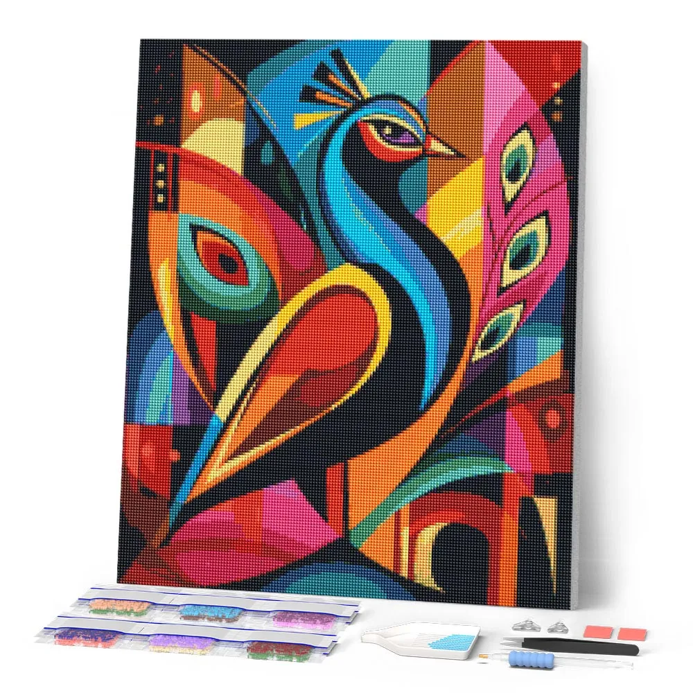 Figured'Art Gedurfd Abstract Pauw 2 diamond painting full drill