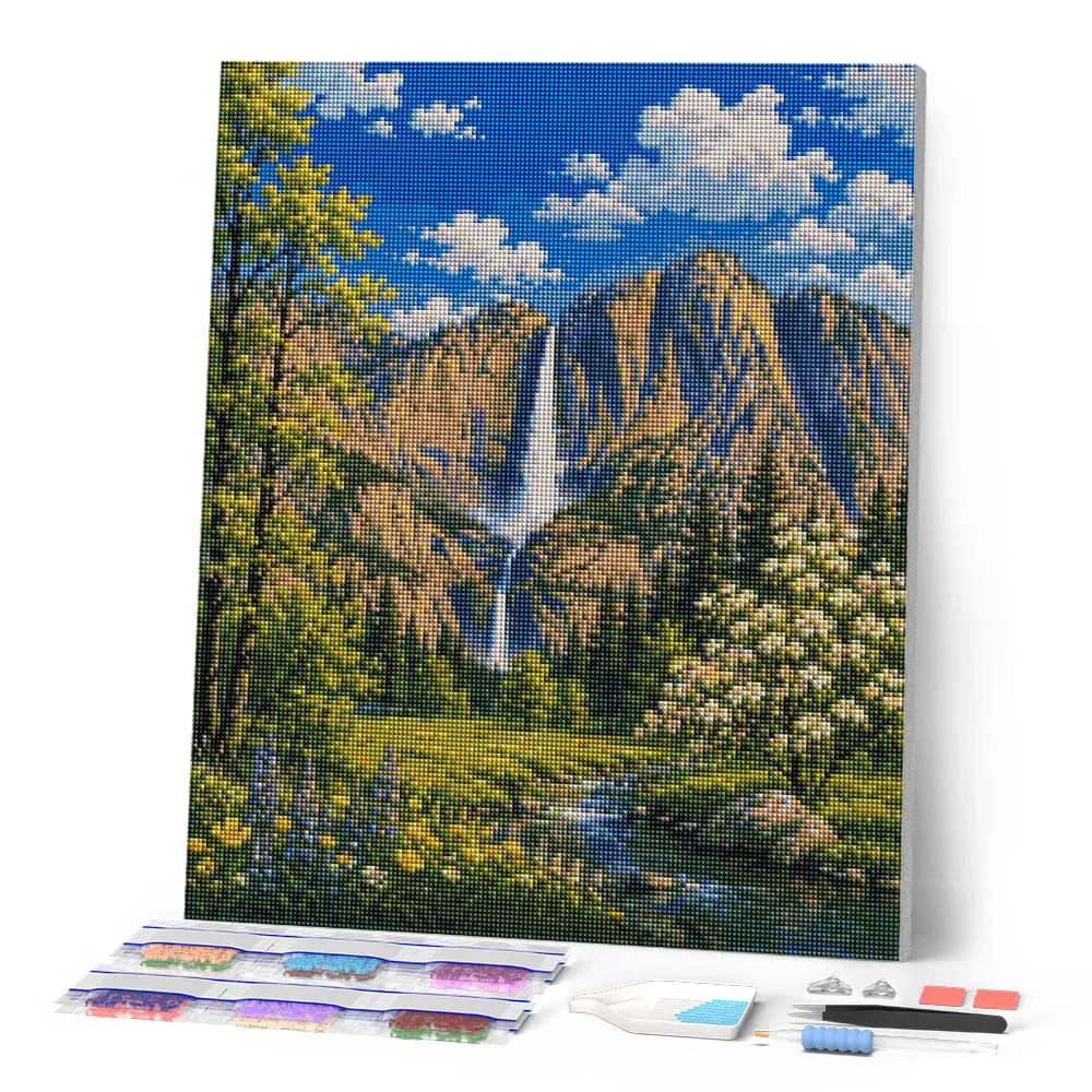 Figured'Art Yosemite Vernal Falls diamond painting 40x50 cm full drill