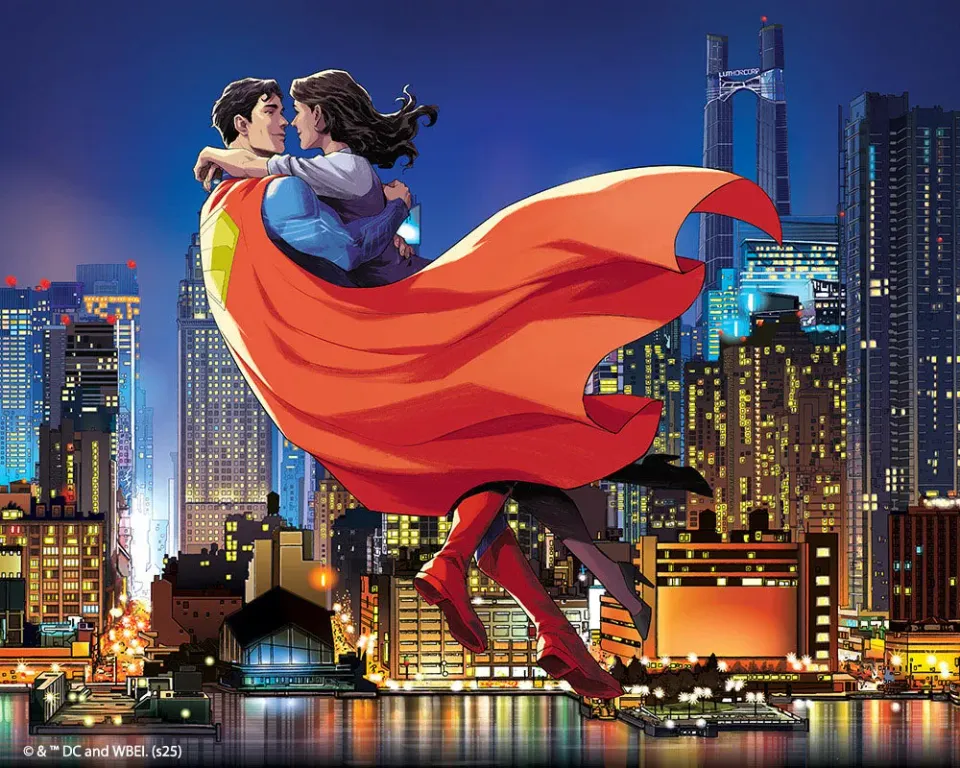 Figured'Art Superman en Lois diamond painting 40x50cm ingelijst