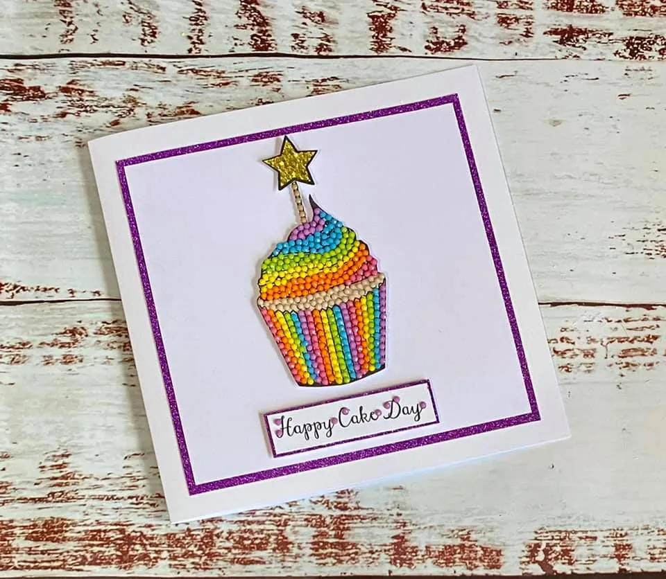 Craft Buddy Crystal Art Cute Cupcakes stempelset A6