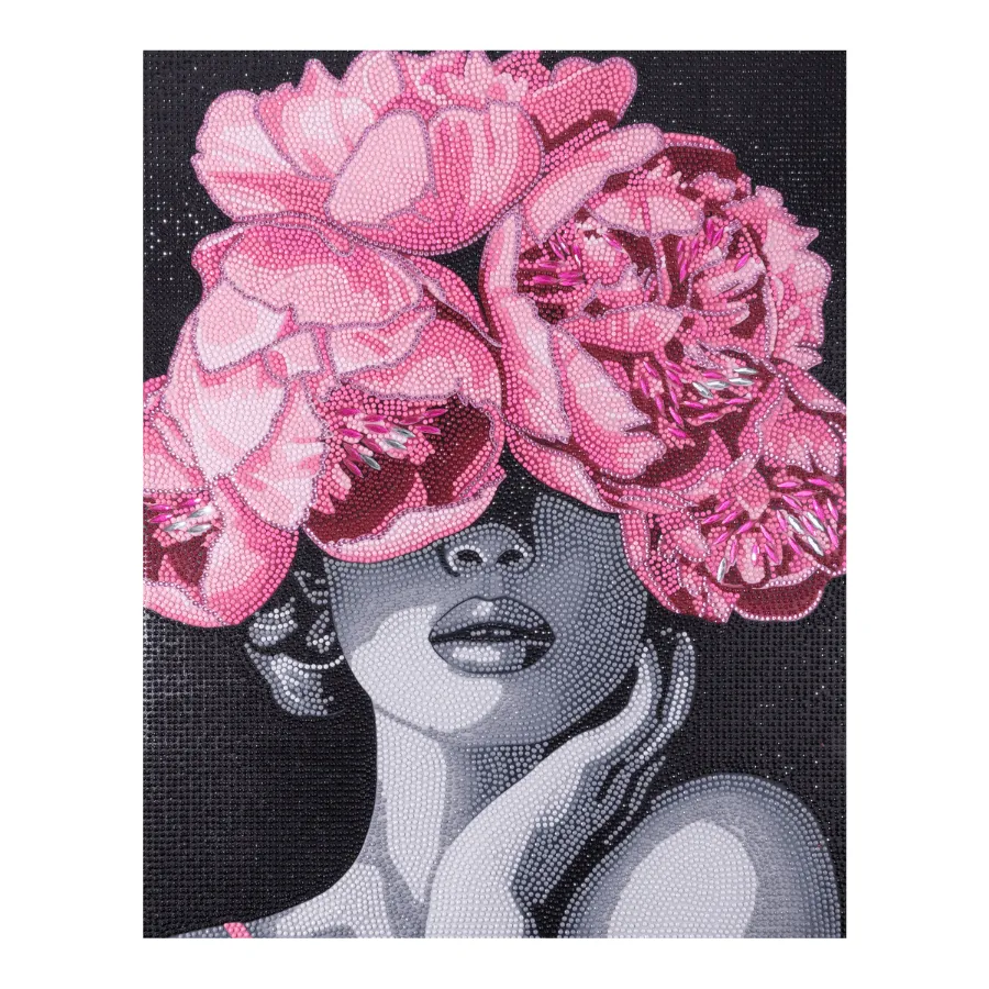 Craft Buddy Crystal Art Black White Portrait diamond painting 40x50cm